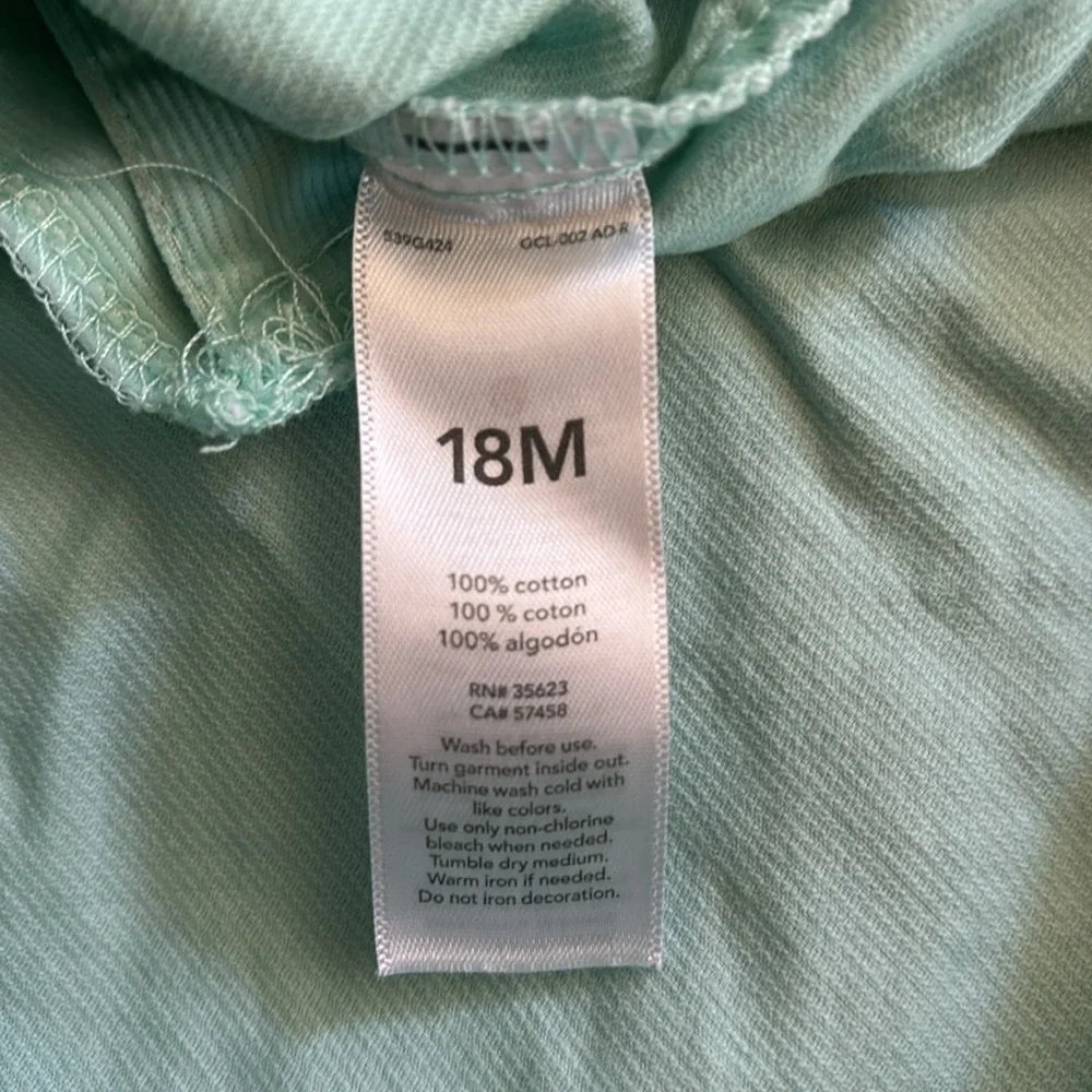 18M Carter's Mint Corduroy Dress